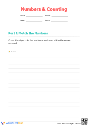 Printable Ten Frame Counting Worksheet | Kindergarten Ready