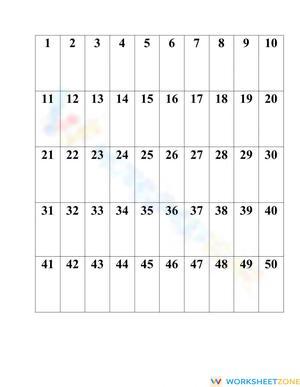 Count to 50: A Fun Number Recognition Worksheet
