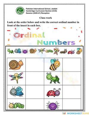 Ordinal Numbers: Learn Sequencing and Counting