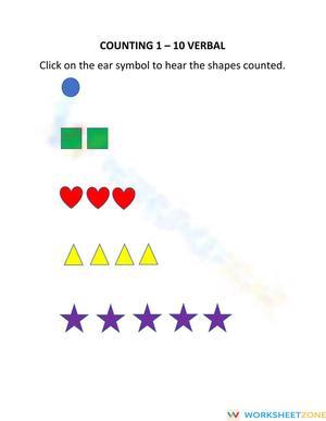 Counting 1-10: A Verbal Number Recognition Guide
