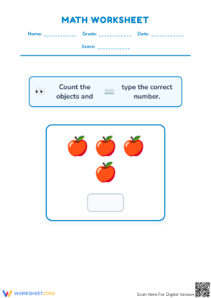 Counting to 6 Worksheet | Printable Grade K Math