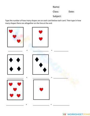 Counting Cards Worksheet