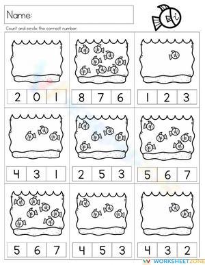 Ocean Counting Worksheet