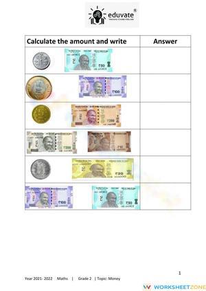 Currency: Count and Calculate the Total Value