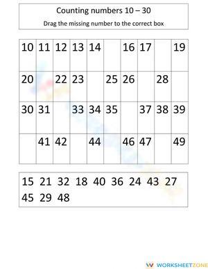 Counting 10-49 Practice