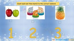 Matching 123 Worksheet