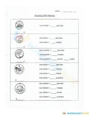 Working with Money (Canadian Currency