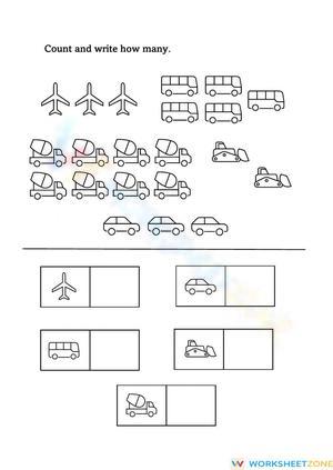 Counting Objects Worksheet