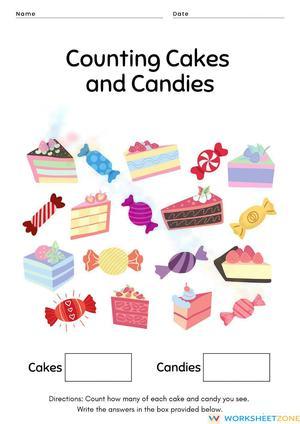 Counting Sweets Worksheet