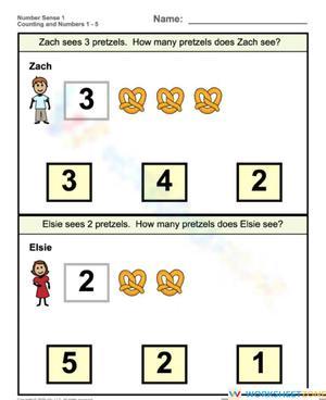 Count and match the objects
