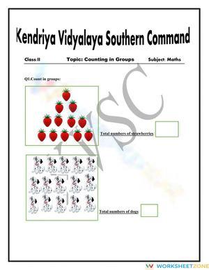 Counting in Groups Worksheet