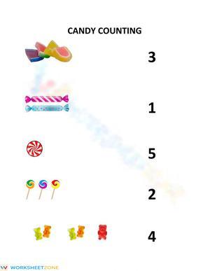 Counting sweets candy