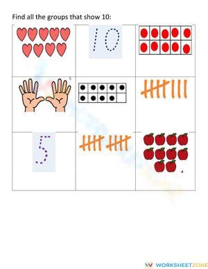 Counting Practice with 10 Objects