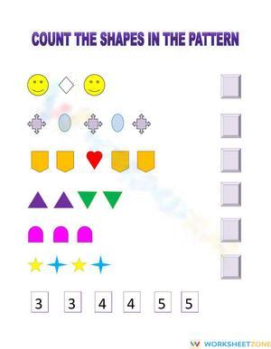 Count Shapes in the Pattern: Shape Recognition