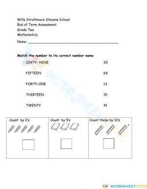 Mathematics Assessment Practice Sheet