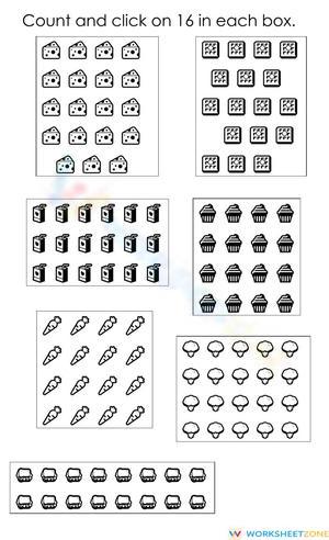 Counting to 16: Practice Number Skills