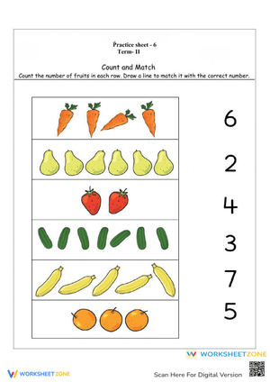 Fruit-Themed Count and Match