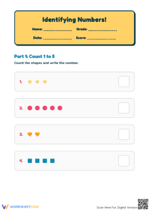 Essential Identifying Numbers Worksheet | Grade K Ready