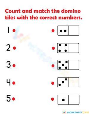 Count and Match Domino Tiles