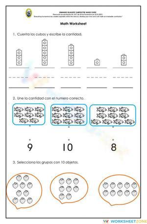 Math Worksheet on Inclusion