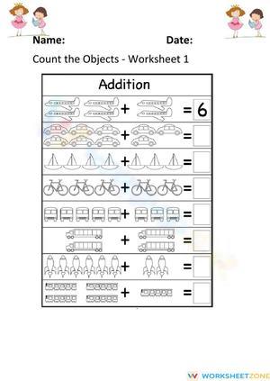 Counting the Object Worksheet 1