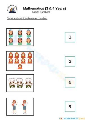 Number Recognition and Matching Activity
