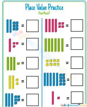 Place Value Practice Worksheet – Visual Learning for Kids

