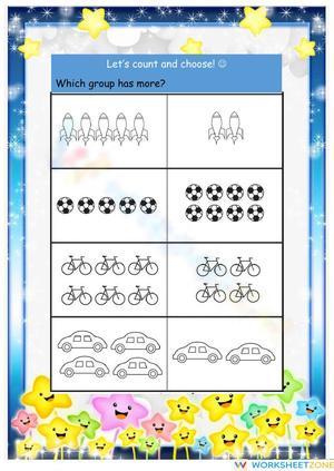 Identifying More or Less with Visuals