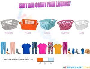 Sorting Laundry Items Worksheet