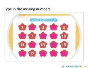 Fill in the Missing Number Practice
