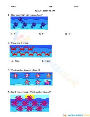 Count to 10 sea animals