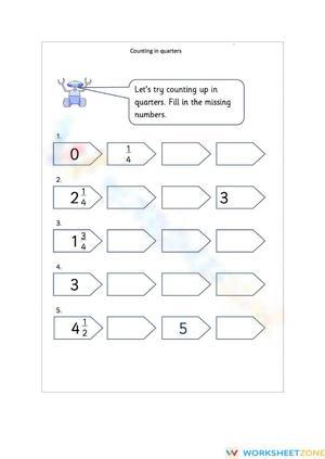 Counting in Quarter Intervals