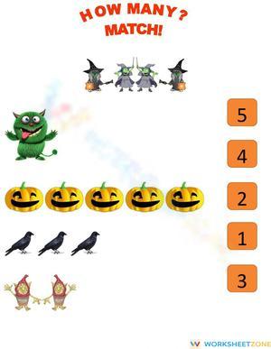 How Many Match Worksheet