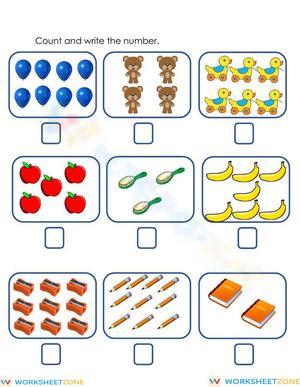 Basic Counting Worksheet: Practice Number Skills