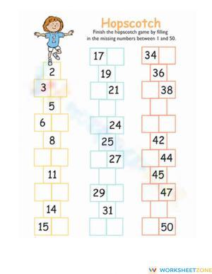 Counting 1 to 50