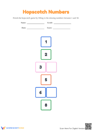 Counting 1 to 50 Worksheet | Essential Kindergarten Math