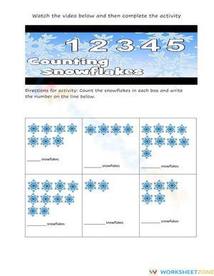 Counting Snowflakes: Fun Math Worksheet