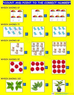 Counting 6-10 Practice Worksheet