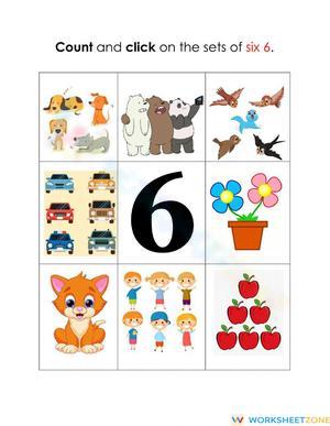 Counting to 6: Practice Worksheet