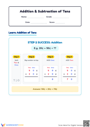 Essential Brunei Coins Addition and Subtraction Worksheet