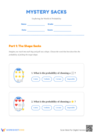 Essential Probability Worksheet | Grade 5-7 Data & Math