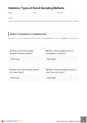 Printable Data Collection & Counting Worksheet | Grade 1 Math