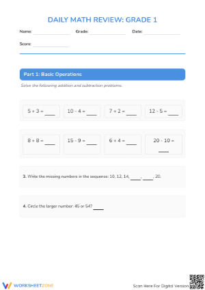 Grade 1 Data — Complete No-Prep Worksheet Packet