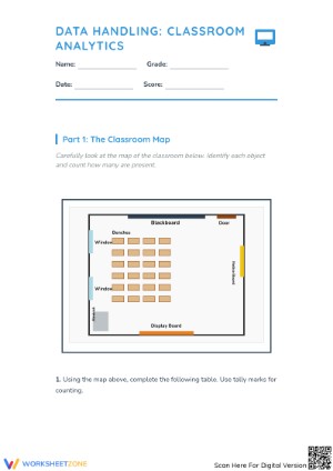 Grade 4 Data Handling — Printable No-Prep Worksheet
