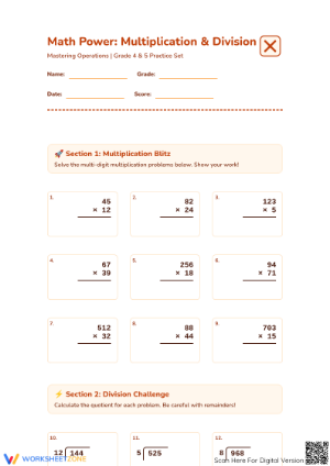 Printable Decimal Place Value Worksheet | Grade 4 Math