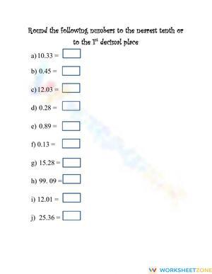 Rounding to the nearest tenth