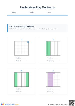 Essential Understanding Decimals Worksheet | Grade 5 Math