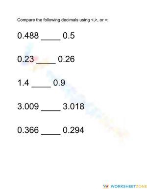 5.2 Decimal ordering