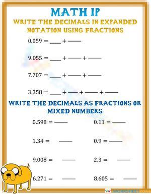 Fractions and Decimals: Chapter 8