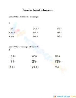 Decimal and percents